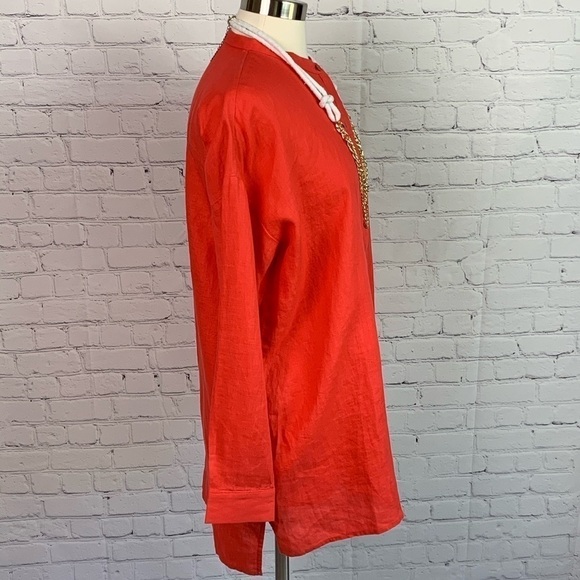 Eileen Fisher 100% Organic Linen button Down Top Size Small - Picture 5 of 9